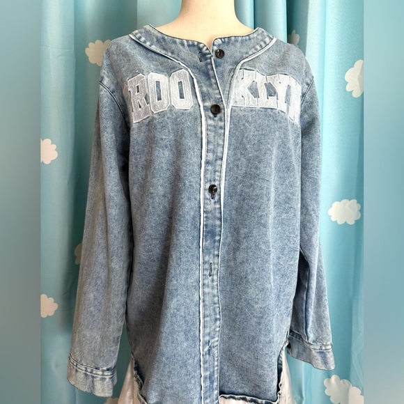 Acid washed Brooklyn Jean shirt- XL - Picture 6 of 7